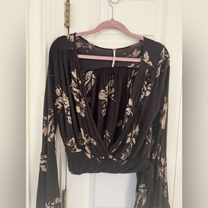 Small Free People Long Sleeve Floral Top